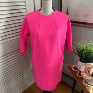 BANANA REPUBLIC Womens Dress Neon Pink Cocoon Avant Garde Cocktail 0P